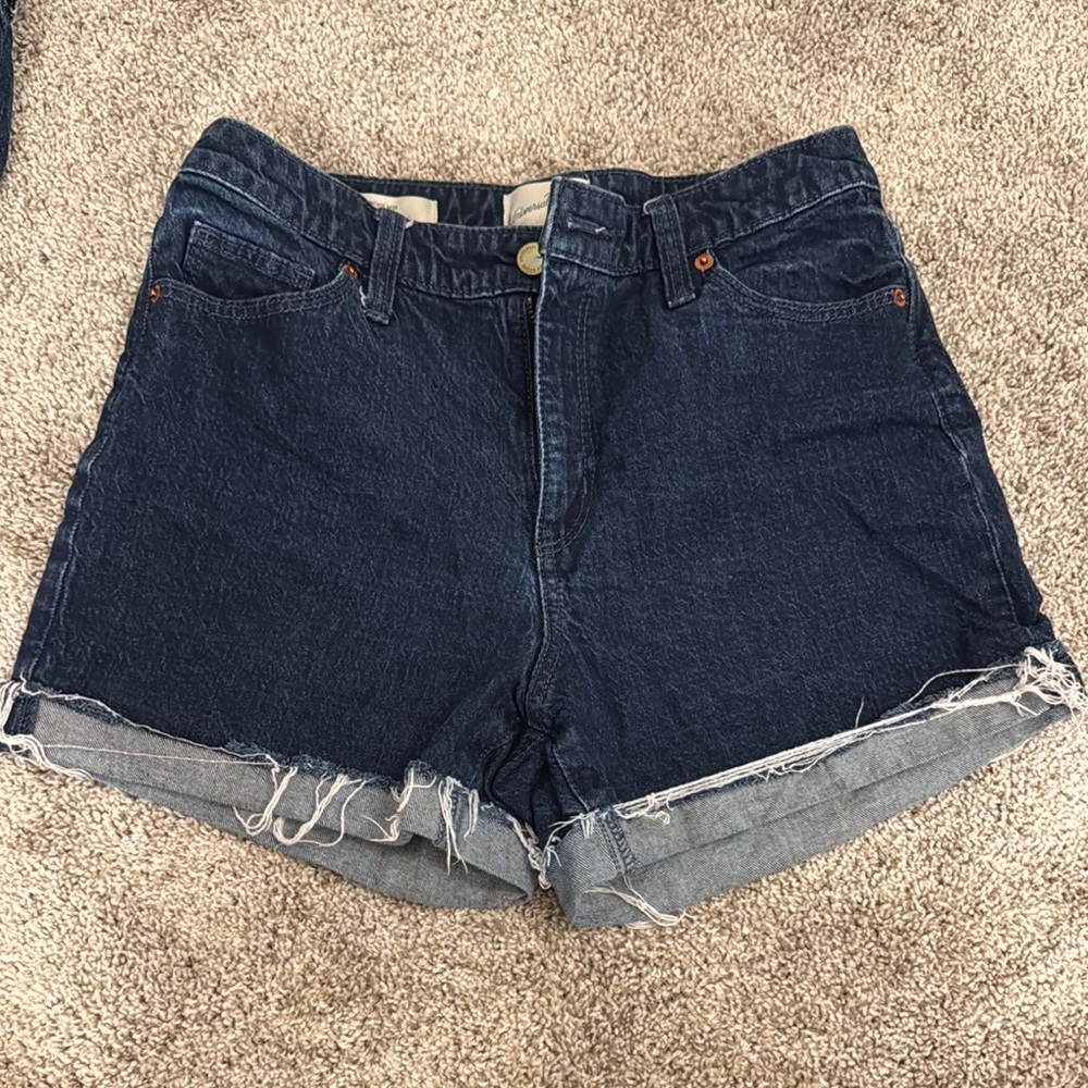 Universal Thread Blue Jean Shorts High-Waisted Cuffed